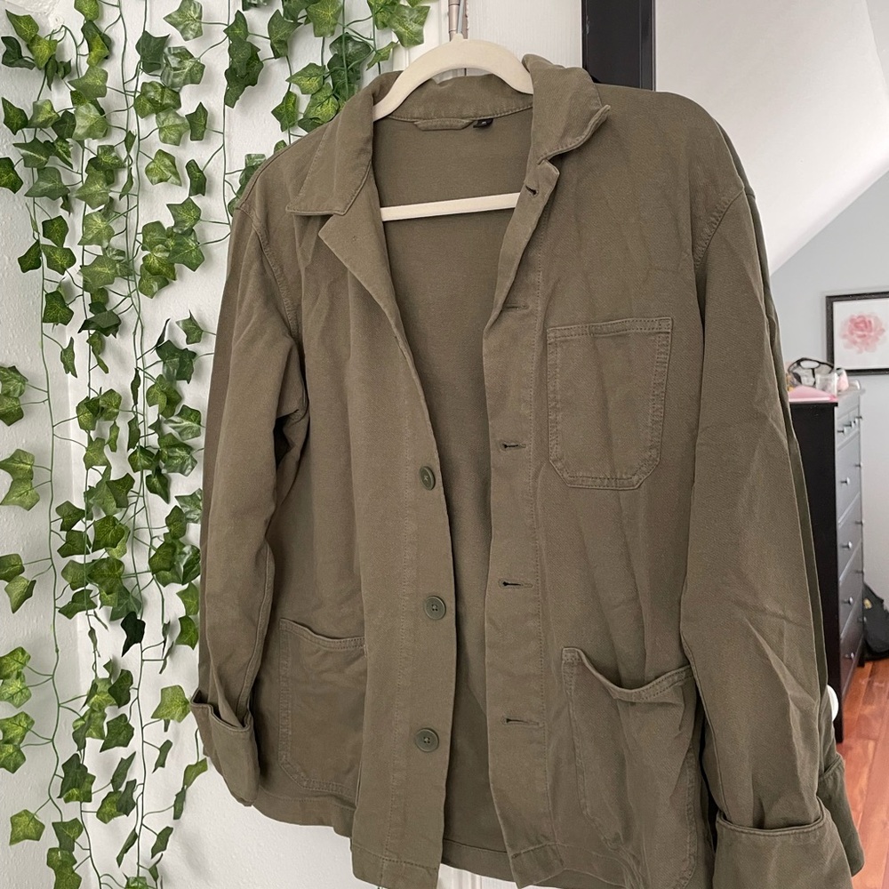 Men's Olive Green Casual Jacket